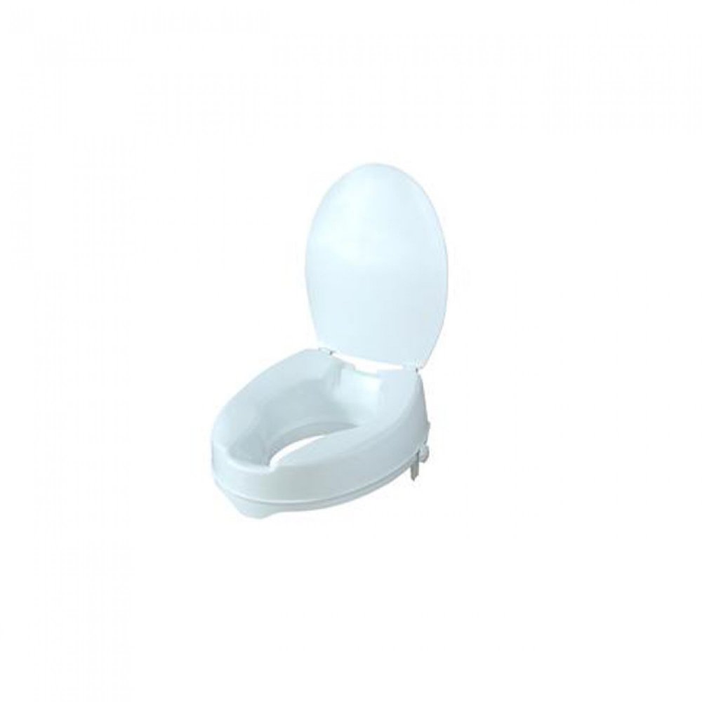 Raised Toilet seat 10 cm with clamps and lid