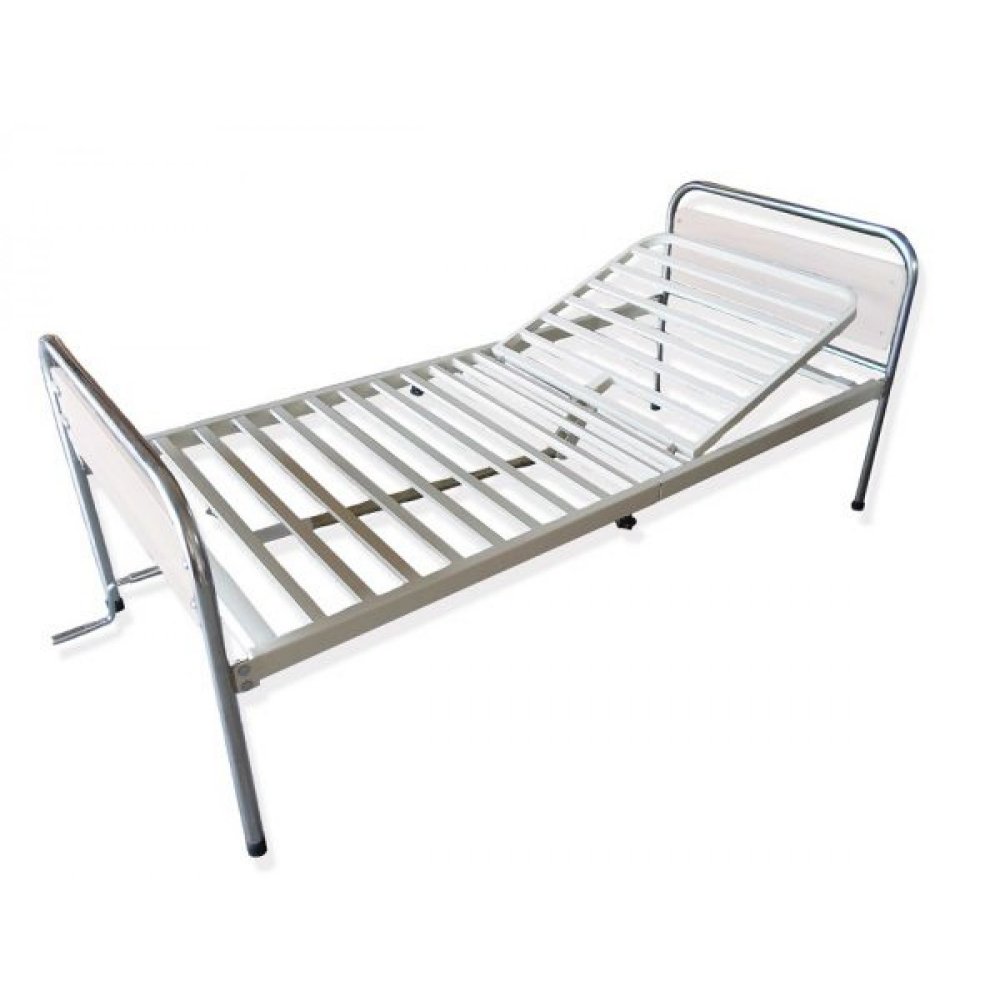 Metal Single Crank Homecare Bed (beige)